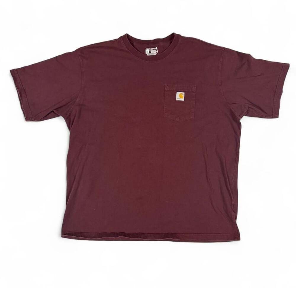 Carhartt Loose Fit Pocket T-Shirt Size 2XL Burgundy